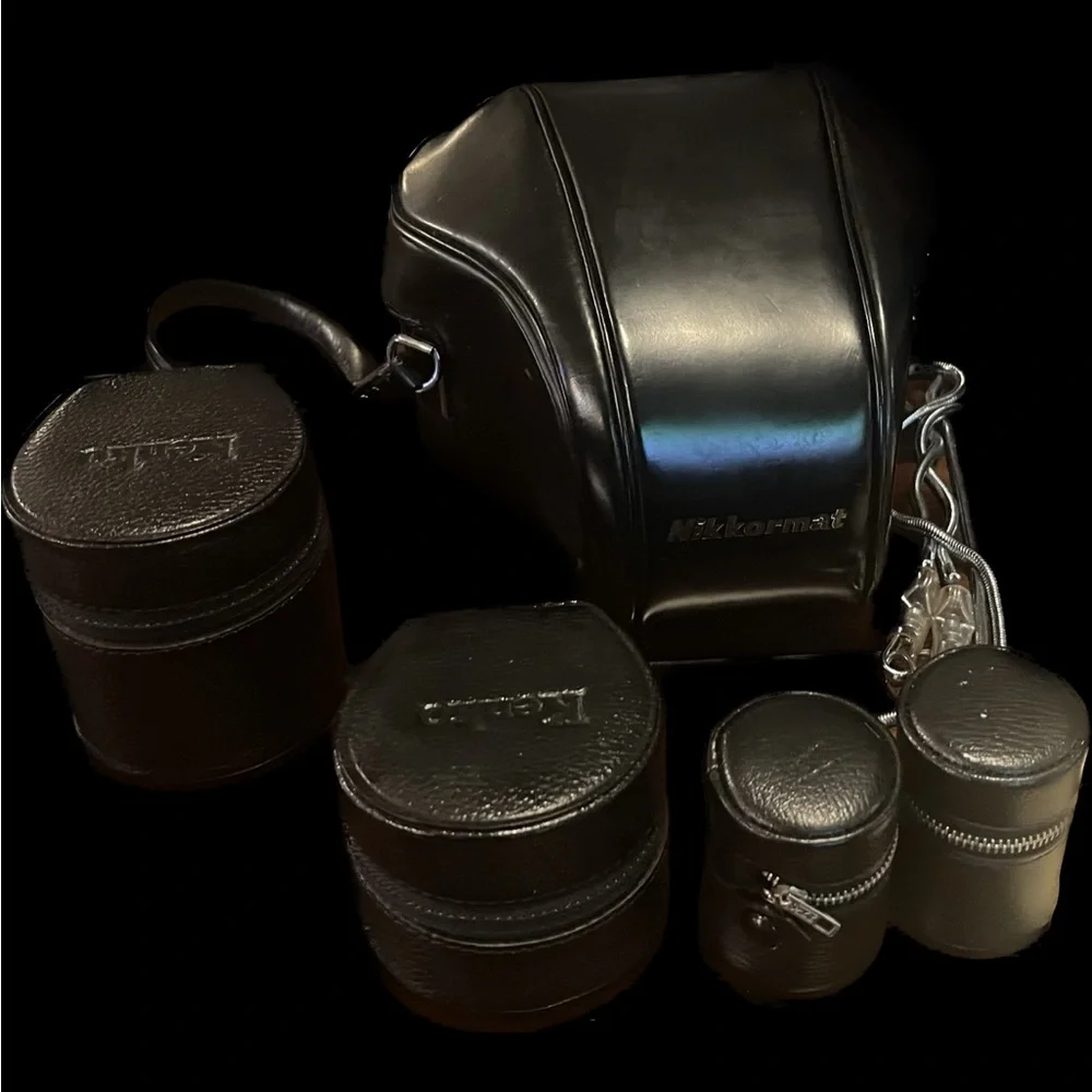 Full Set of Vintage antique Nikon Nikkormat SLR 35 MM Camera and leather bag - Picture 2 of 15